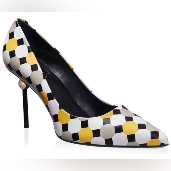 Roger Vivier Handcrafted Dec Sphere Palazzo Hexagon BNIB Sz 38 Made In Italy - Picture 5 of 16